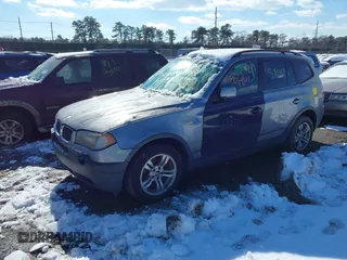 2004 BMW X3 2.5i with VIN WBXPA73454WA77734, listed as a IAAI auction lot 41550395 with 999,999 mi miles. Bid and sale history available at carsss.com. Image 2.