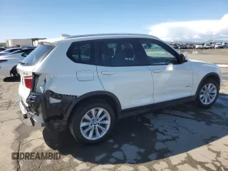 2017 BMW X3 sDrive28i with VIN 5UXWZ7C54H0U47165, listed as a Copart auction lot 49255465 with 57,242 mi miles and Salvage Title. Bid and sale history available at DreamBid. Image 3.