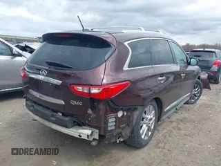 2015 Infiniti QX60 with VIN 5N1AL0MM4FC540138, listed as a IAAI auction lot 42032614 with 93,870 mi miles. Bid and sale history available at carsss.com. Image 4.