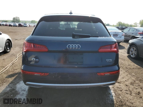 2018 Audi Q5 Premium with VIN WA1ANAFY7J2246066, listed as a Copart auction lot 59571795 with 131,626 mi miles and Salvage title. Bid and sale history available at DreamBid. Image 6.