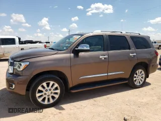 2018 Toyota Sequoia Platinum with VIN 5TDDY5G11JS161932, listed as a Copart auction lot 59593094 with 138,695 mi miles and Clean Title. Bid and sale history available at carsss.com. Image 1.