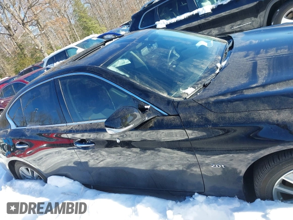 2016 Infiniti Q50 2.0t Premium with VIN JN1CV7AR0GM253412, listed as a IAAI auction lot 41223814 with 45,185 mi miles. Bid and sale history available at carsss.com. Image 12.