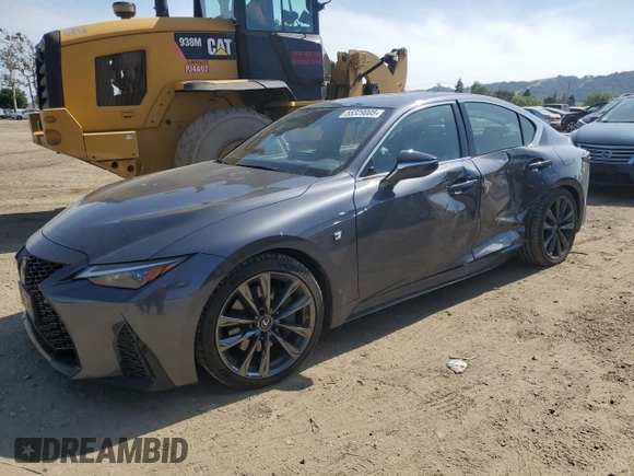 2022 Lexus IS 350 F Sport with VIN JTHGZ1B28N5055765, listed as a Copart auction lot 55329005 with 30,730 mi miles and Salvage title. Bid and sale history available at DreamBid. Image 1.