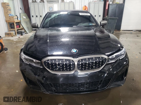 2022 BMW 3 Series M340i xDrive with VIN 3MW5U9J00N8C32315, listed as a Copart auction lot 72268484 with 37,081 mi miles and Salvage Title. Bid and sale history available at carsss.com. Image 5.