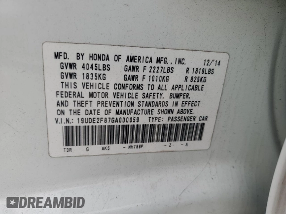 2016 Acura ILX w/Premium/A-SPEC Pkg with VIN 19UDE2F87GA000059, listed as a Copart auction lot 47425775 with 161,420 mi miles and Salvage Title. Bid and sale history available at carsss.com. Image 12.