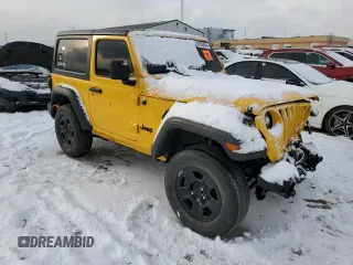 2021 Jeep Wrangler Sport S with VIN 1C4GJXAN5MW680091, listed as a Copart auction lot 87200454 with Not Provided miles and Salvage Title. Bid and sale history available at DreamBid. Image 4.