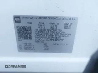 2023 GMC Terrain SLE with VIN 3GKALTEGXPL128752, listed as a IAAI auction lot 41660884 with 20,085 mi miles. Bid and sale history available at carsss.com. Image 9.