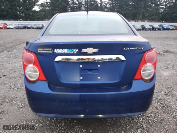 2014 Chevrolet Sonic LT with VIN 1G1JC5SH9E4202310, listed as a Copart auction lot 46159965 with 105,487 mi miles and Clean Title. Bid and sale history available at carsss.com. Image 6.