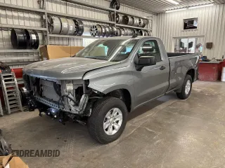 2024 Chevrolet Silverado 1500 Work Truck with VIN 3GCNAAED1RG449586, listed as a Copart auction lot 53335665 with 4,520 mi miles and Salvage Title. Bid and sale history available at carsss.com. Image 2.