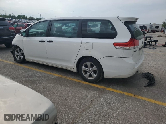 2012 Toyota Sienna with VIN 5TDZK3DC6CS244891, listed as a Copart auction lot 54442055 with 137,680 mi miles and Salvage title. Bid and sale history available at DreamBid. Image 2.