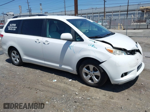 2011 Toyota Sienna LE AAS with VIN 5TDKK3DC3BS164612, listed as a IAAI auction lot 42302123 with 165,941 mi miles and . Bid and sale history available at DreamBid. Image 1.