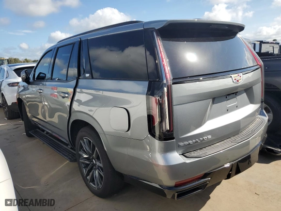 2023 Cadillac Escalade 4WD Sport Platinum with VIN 1GYS4GKL3PR556736, listed as a Copart auction lot 74287414 with 9,681 mi miles and Non Repairable. Bid and sale history available at carsss.com. Image 2.