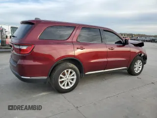 2020 Dodge Durango SXT Plus with VIN 1C4RDJAG7LC262615, listed as a Copart auction lot 83394644 with Not Provided miles and Clean Title. Bid and sale history available at DreamBid. Image 3.