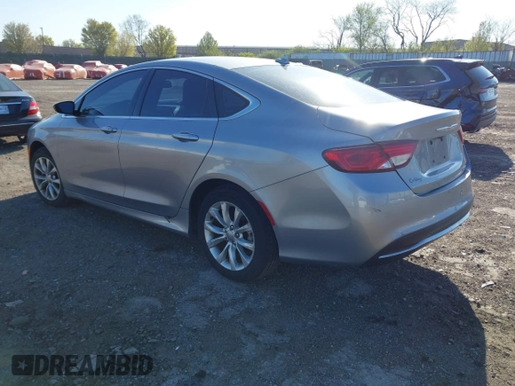 2015 Chrysler 200 C with VIN 1C3CCCCB7FN583055, listed as a IAAI auction lot 42062923 with 105,810 mi miles. Bid and sale history available at carsss.com. Image 3.