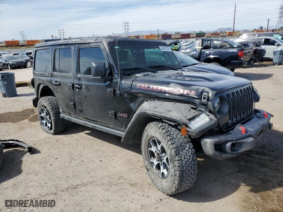 2020 Jeep Wrangler Unlimited Rubicon with VIN 1C4HJXFN8LW126037, listed as a Copart auction lot 50421535 with 52,275 mi miles and Salvage Title. Bid and sale history available at carsss.com. Image 4.