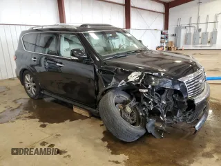 2013 Infiniti QX56 with VIN JN8AZ2NE7D9061006, listed as a Copart auction lot 50602075 with 0 mi miles and Salvage Title. Bid and sale history available at carsss.com. Image 4.