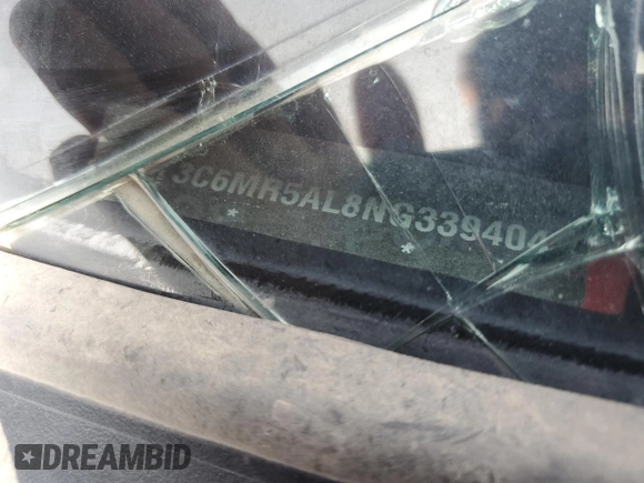 2022 Ram 2500 z VIN 3C6MR5AL8NG339404, wystawiony jako Copart lot #65540314 z przebiegiem Nie podano mil oraz Szkoda całkowita • Salvage title. Historia ofert i sprzedaży dostępna na DreamBid. Obrazek 12.