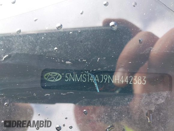 2022 Hyundai Santa Fe SE z VIN 5NMS14AJ9NH442383, wystawiony jako IAAI lot #41498596 z przebiegiem Nie podano mil oraz . Historia ofert i sprzedaży dostępna na DreamBid. Obrazek 9.