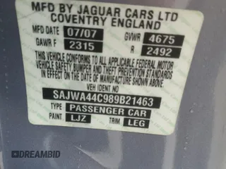 2008 Jaguar XK with VIN SAJWA44C989B21463, listed as a Copart auction lot 73672594 with 89,701 mi miles and Salvage Title. Bid and sale history available at carsss.com. Image 12.