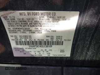 2012 Ford Taurus SHO with VIN 1FAHP2KT4CG138109, listed as a IAAI auction lot 42789388 with 79,161 mi miles and . Bid and sale history available at DreamBid. Image 9.