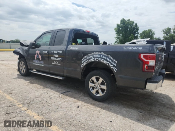 2018 Ford F-150 XL with VIN 1FTEX1CP7JKF80739, listed as a Copart auction lot 62030155 with 144,548 mi miles and Salvage title. Bid and sale history available at DreamBid. Image 2.