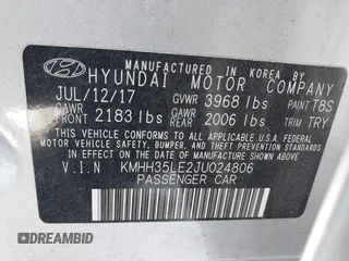2018 Hyundai Elantra with VIN KMHH35LE2JU024806, listed as a IAAI auction lot 41263386 with 89,718 mi miles and . Bid and sale history available at DreamBid. Image 9.