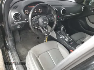 2017 Audi A3 Sedan Premium Plus with VIN WAUGUGFF9H1069408, listed as a Copart auction lot 56938504 with 37,025 mi miles and Salvage Title. Bid and sale history available at carsss.com. Image 8.