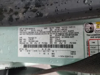 2019 Ford Fiesta SE with VIN 3FADP4EJ3KM154388, listed as a Copart auction lot 53260375 with 45,126 mi miles and Salvage Title. Bid and sale history available at DreamBid. Image 13.