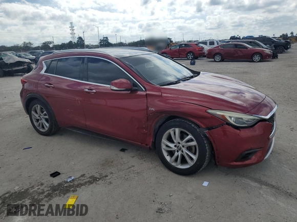 2019 Infiniti QX30 Essential with VIN SJKCH5CPXKA006796, listed as a Copart auction lot 43328315 with 101,579 mi miles and Salvage title. Bid and sale history available at DreamBid. Image 4.