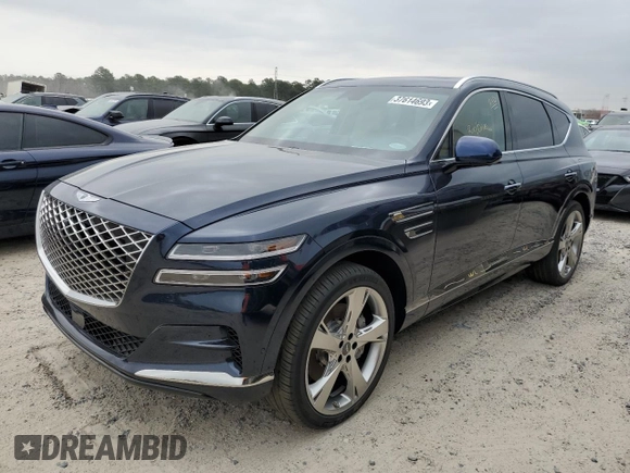 2021 Genesis GV80 Advanced Plus with VIN KMUHCESC1MU037889, listed as a Copart auction lot 37614693 with 7,078 mi miles and . Bid and sale history available at DreamBid. Image 1.