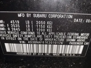 2019 Subaru Legacy Premium with VIN 4S3BNAF61K3010176, listed as a IAAI auction lot 41592812 with 58,021 mi miles and . Bid and sale history available at DreamBid. Image 9.