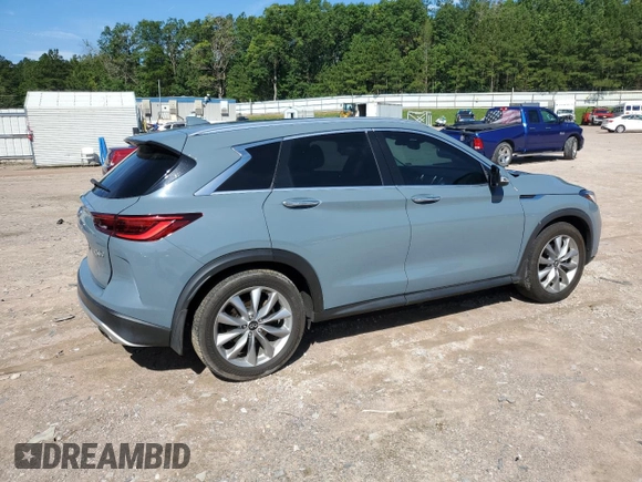 2022 Infiniti QX50 Luxe with VIN 3PCAJ5BB4NF121085, listed as a Copart auction lot 61133965 with 61,857 mi miles and Salvage title. Bid and sale history available at DreamBid. Image 3.