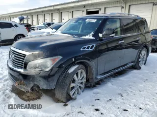 2012 Infiniti QX56 7-passenger with VIN JN8AZ2NE1C9021325, listed as a Copart auction lot 44895915 with 185,211 mi miles and Salvage Title. Bid and sale history available at carsss.com. Image 1.