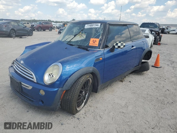 2006 MINI Hardtop with VIN WMWRC33566TK15023, listed as a Copart auction lot 76392014 with Not provided miles and Salvage title. Bid and sale history available at DreamBid. Image 1.