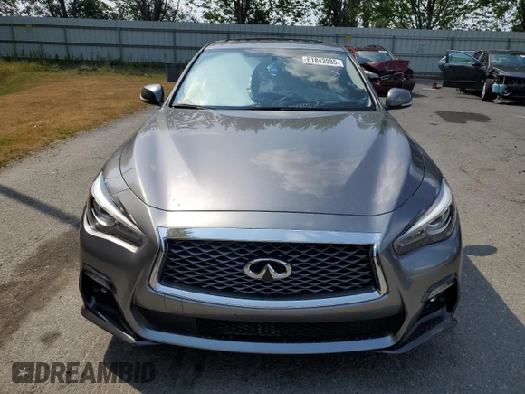 2020 Infiniti Q50 Pure with VIN JN1EV7AR3LM256792, listed as a Copart auction lot 61842085 with Not provided miles and Salvage title. Bid and sale history available at DreamBid. Image 5.
