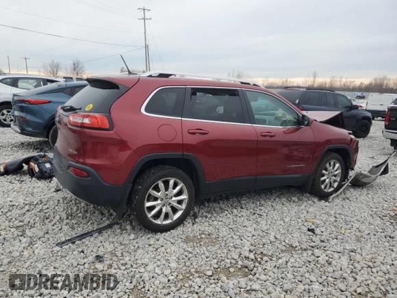 2015 Jeep Cherokee Limited with VIN 1C4PJLDB6FW516426, listed as a Copart auction lot 80446464 with Not Provided miles and Salvage Title. Bid and sale history available at DreamBid. Image 3.