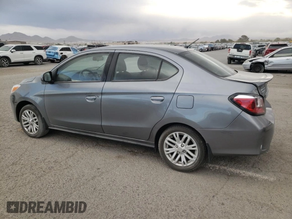 2023 Mitsubishi Mirage SE z VIN ML32FVFJ5PHF00628, wystawiony jako Copart lot #76959254 z przebiegiem 11 680 mil mil oraz Szkoda całkowita • Salvage title. Historia ofert i sprzedaży dostępna na DreamBid. Obrazek 2.