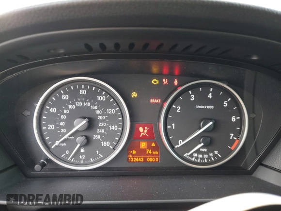 2010 BMW 5 Series 528i xDrive with VIN WBANV1C53AC445141, listed as a Copart auction lot 45191155 with 132,443 mi miles and Salvage Title. Bid and sale history available at carsss.com. Image 9.