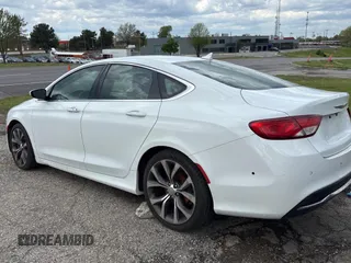 2015 Chrysler 200 C with VIN 1C3CCCCG0FN501601, listed as a Copart auction lot 54541735 with 0 mi miles and Clean Title. Bid and sale history available at carsss.com. Image 3.