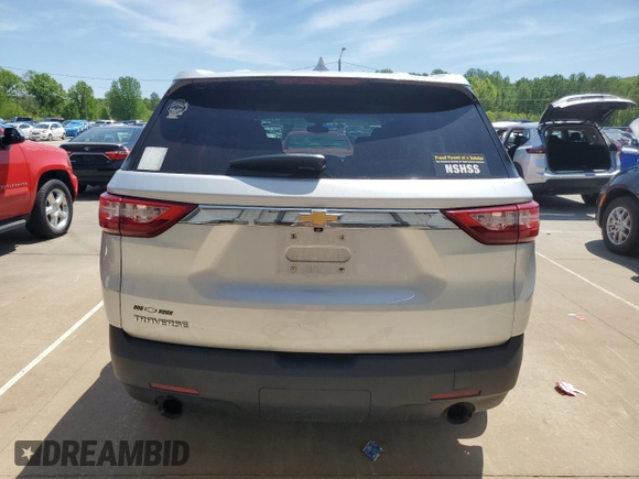 2020 Chevrolet Traverse LS z VIN 1GNERFKW6LJ142780, wystawiony jako Copart lot #54752435 z przebiegiem 66 140 mil mil oraz Szkoda całkowita • Salvage title. Historia ofert i sprzedaży dostępna na DreamBid. Obrazek 6.