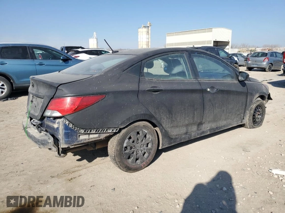 2017 Hyundai Accent SE with VIN KMHCT4AE5HU173728, listed as a Copart auction lot 48730645 with 0 mi miles and Non Repairable. Bid and sale history available at carsss.com. Image 3.