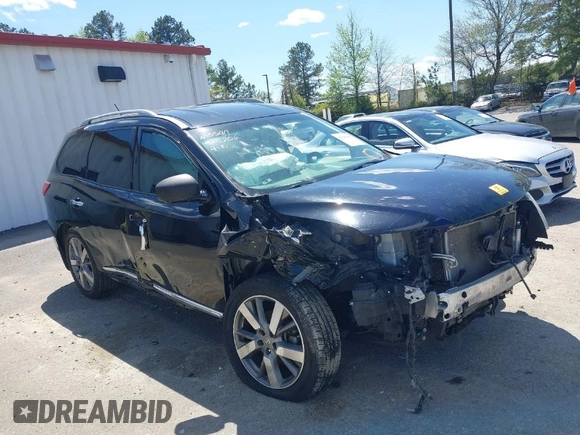 2014 Nissan Pathfinder Platinum with VIN 5N1AR2MM2EC654678, listed as a IAAI auction lot 41983035 with 140,989 mi miles and . Bid and sale history available at DreamBid. Image 1.