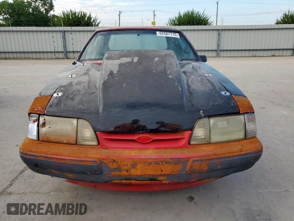 1992 Ford Mustang with VIN 1FACP41M7NF147556, listed as a Copart auction lot 62507715 with 19,195 mi miles and Clean title. Bid and sale history available at DreamBid. Image 6.