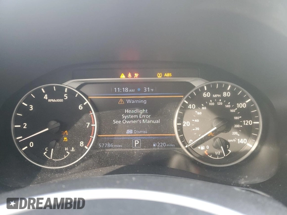 2021 Nissan Altima SV with VIN 1N4BL4DV3MN372539, listed as a Copart auction lot 87888815 with 57,786 mi miles and Salvage Title. Bid and sale history available at carsss.com. Image 9.