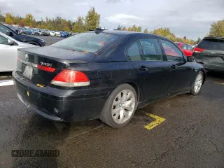 2003 BMW 7 Series 745i with VIN WBAGL63463DP67983, listed as a Copart auction lot 78225504 with Not provided miles and Clean title. Bid and sale history available at DreamBid. Image 3.