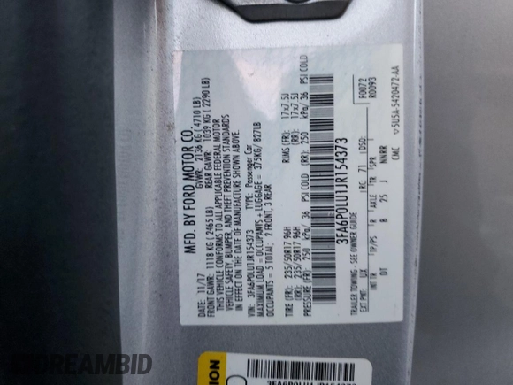 2018 Ford Fusion Hybrid SE with VIN 3FA6P0LU1JR154373, listed as a Copart auction lot 82924614 with 133,065 mi miles and Salvage Title. Bid and sale history available at carsss.com. Image 13.