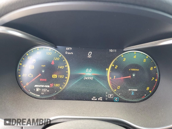 2019 Mercedes-Benz C 43 AMG с VIN 55SWF6EB6KU285618, выставлен на аукционе Copart как лот 58557465 с пробегом 34 990 миль миль и Списание • Salvage title. История ставок и продаж доступна на DreamBid. Изображение 9.