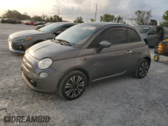 2012 FIAT 500 Pop with VIN 3C3CFFAR5CT384154, listed as a Copart auction lot 58067575 with 98,306 mi miles and Salvage title. Bid and sale history available at DreamBid. Image 1.