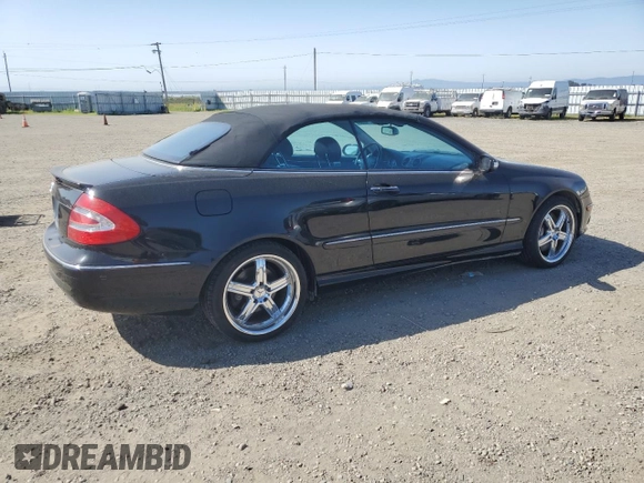 2005 Mercedes-Benz CLK 500 with VIN WDBTK75GX5T045859, listed as a Copart auction lot 51100995 with 130,761 mi miles and Salvage title. Bid and sale history available at DreamBid. Image 3.
