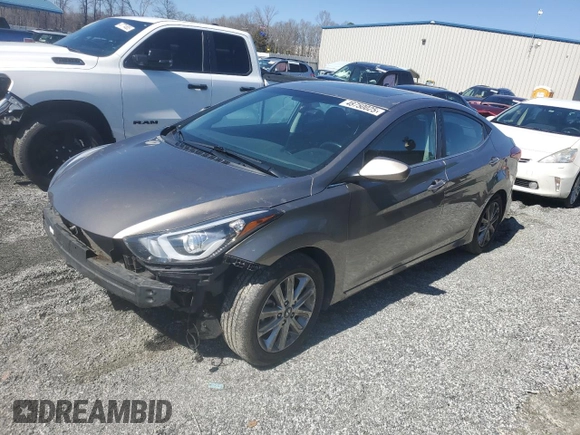 2015 Hyundai Elantra SE with VIN 5NPDH4AEXFH569297, listed as a Copart auction lot 48750025 with 62,286 mi miles and Salvage Title. Bid and sale history available at carsss.com. Image 1.
